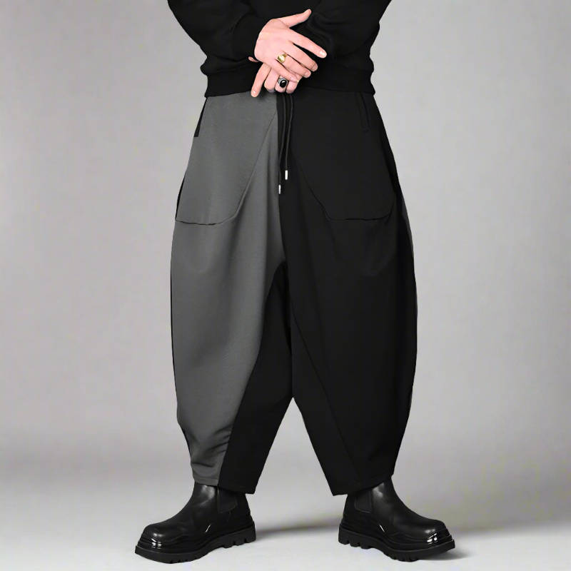 Dual-Tone Harem Pants