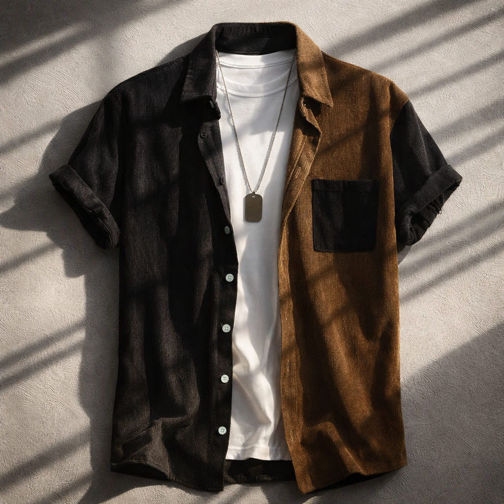 Emerio Corduroy Contrast Shirt