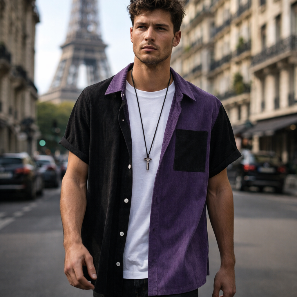 Emerio Corduroy Contrast Shirt