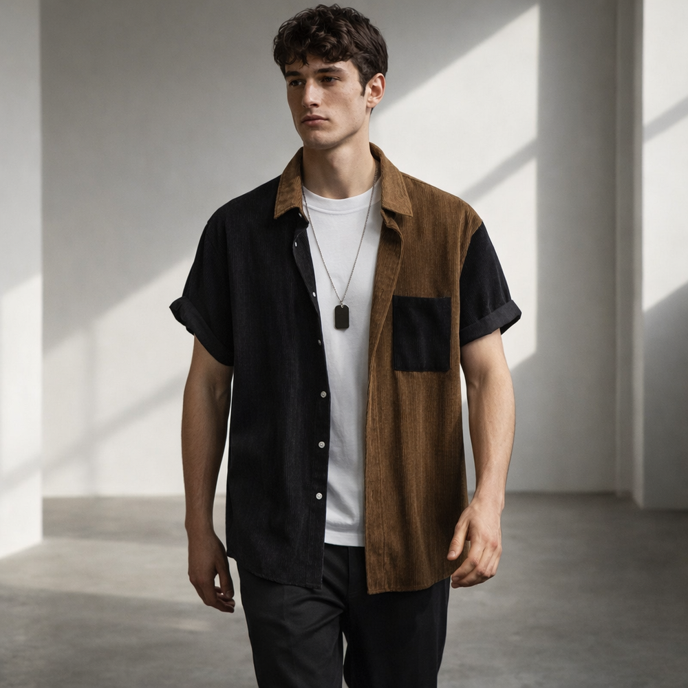 Emerio Corduroy Contrast Shirt