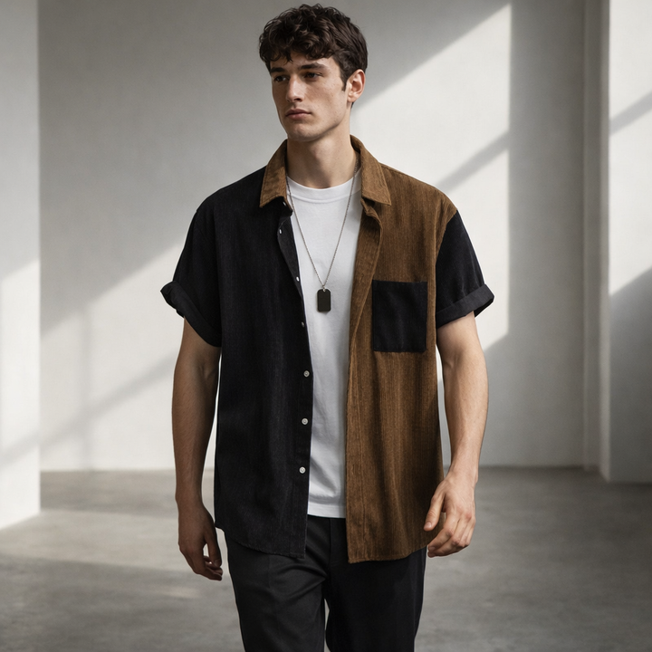 Emerio Corduroy Contrast Shirt