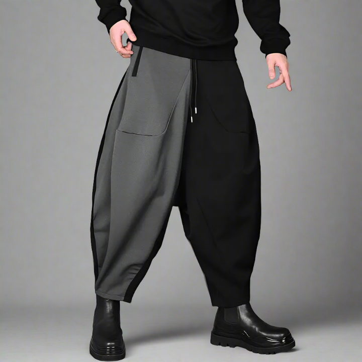 Dual-Tone Harem Pants