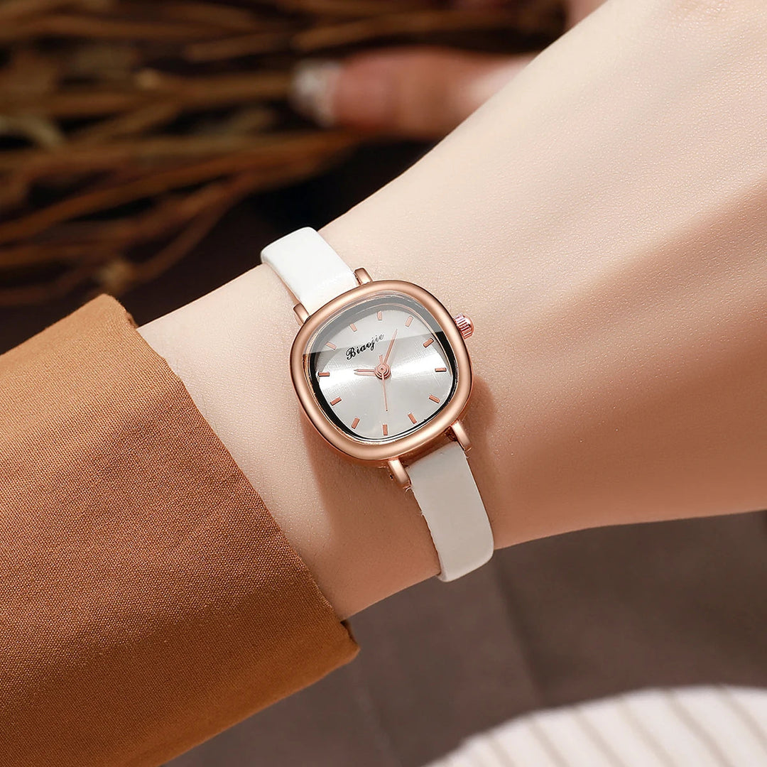 Lennox Square-Dial Leather Watch