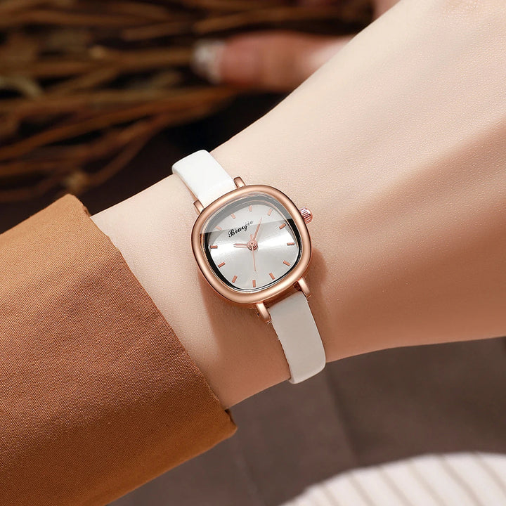 Lennox Square-Dial Leather Watch