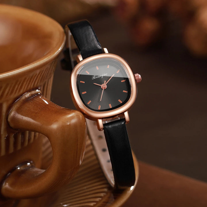 Lennox Square-Dial Leather Watch