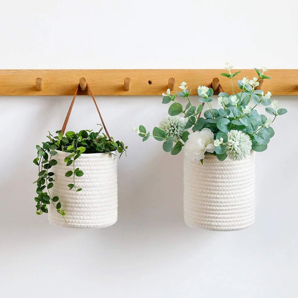 Handwoven Hanging Storage Baskets