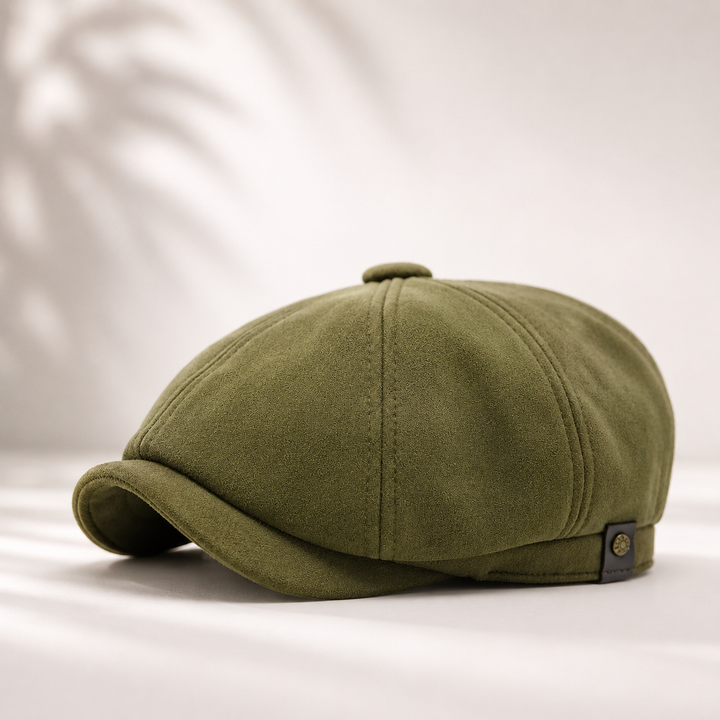 Camden Suede Newsboy Cap