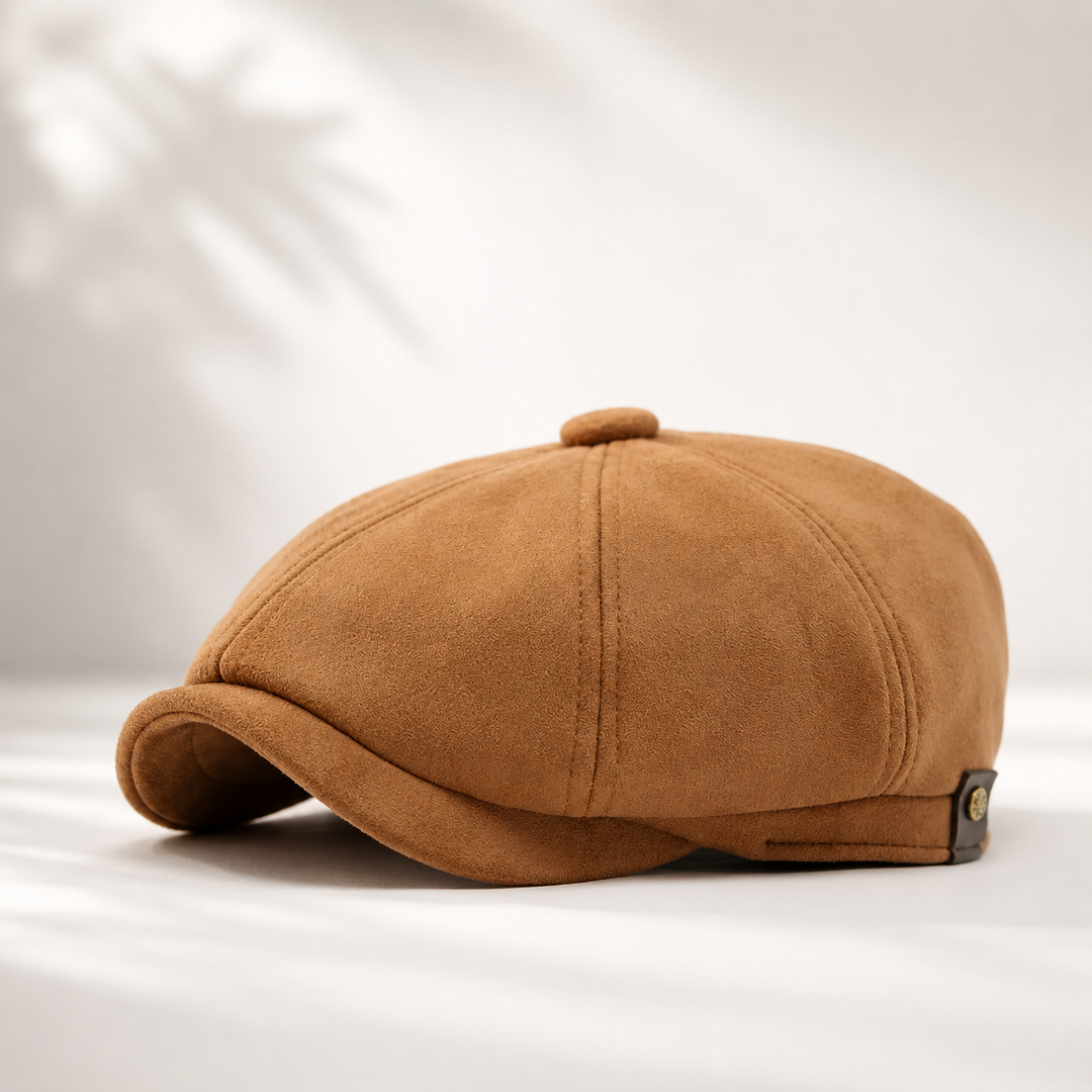 Camden Suede Newsboy Cap