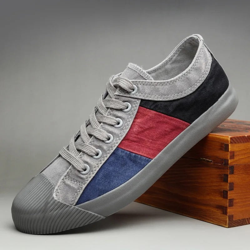 Retroblock Low Canvas Sneakers-Wilo Wale