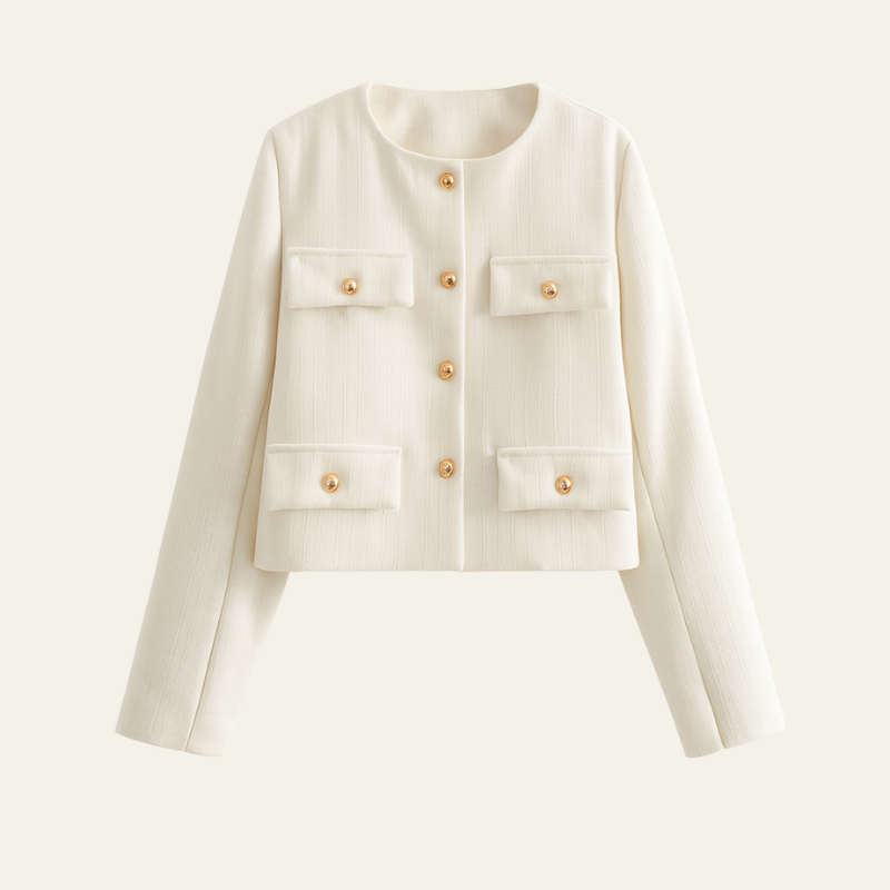 Aurelia Wool Cropped Sweater Jacket