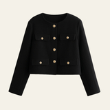 Aurelia Wool Cropped Sweater Jacket