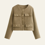 Aurelia Wool Cropped Sweater Jacket