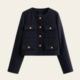 Aurelia Wool Cropped Sweater Jacket
