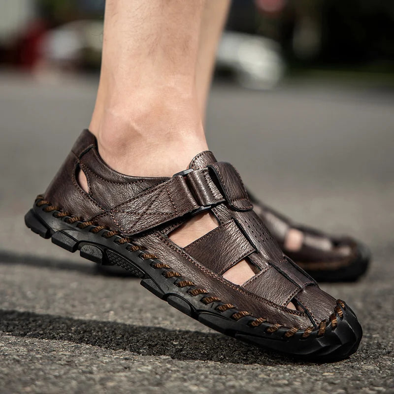 Corbin Genuine Leather Fisherman Sandals