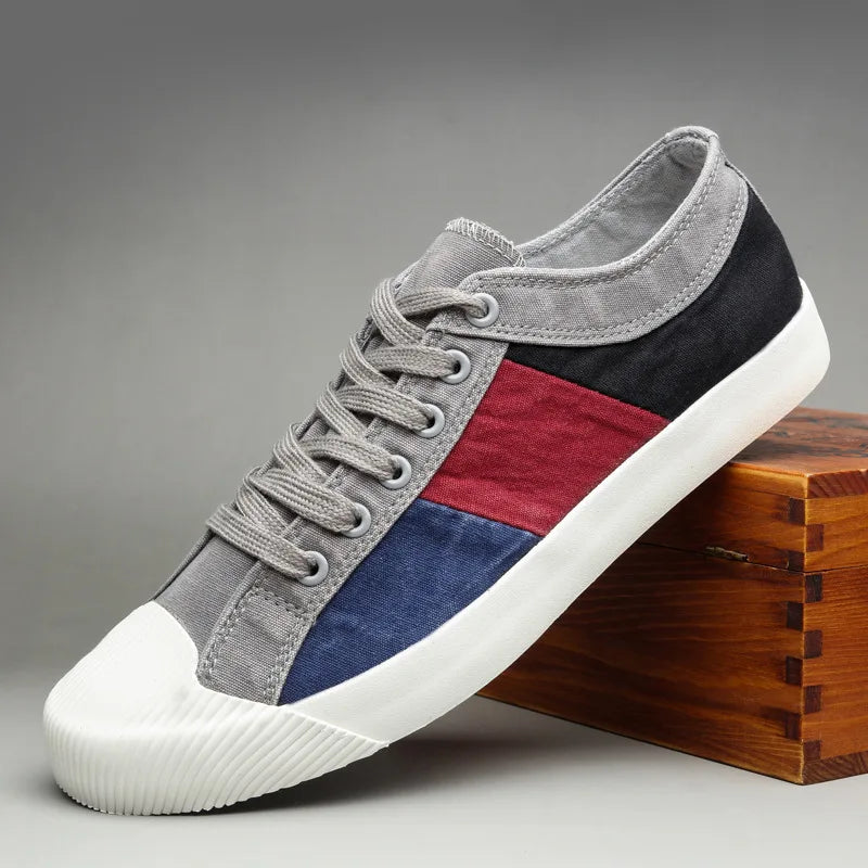 Retroblock Low Canvas Sneakers-Wilo Wale
