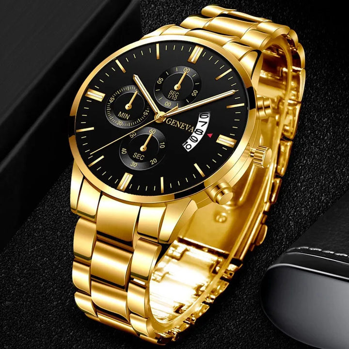 Aurelius Steel Calendar Watch