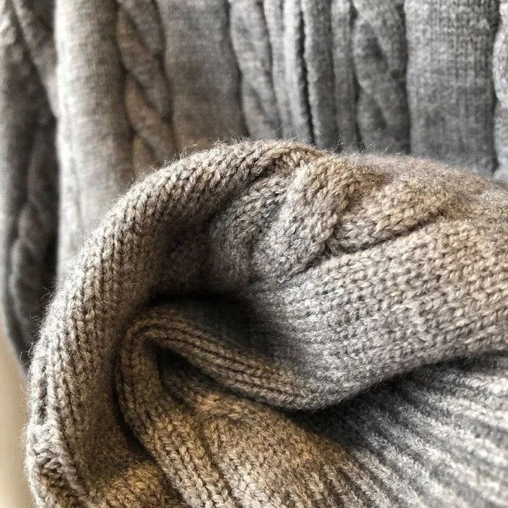 Elora Zip-Neck Cotton Sweater