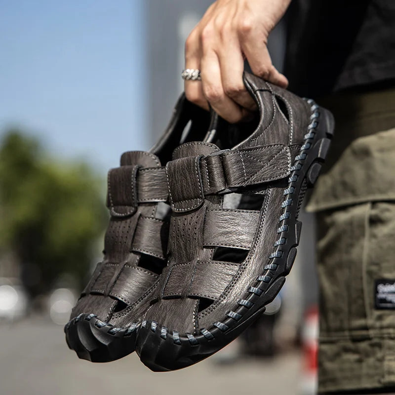 Corbin Genuine Leather Fisherman Sandals