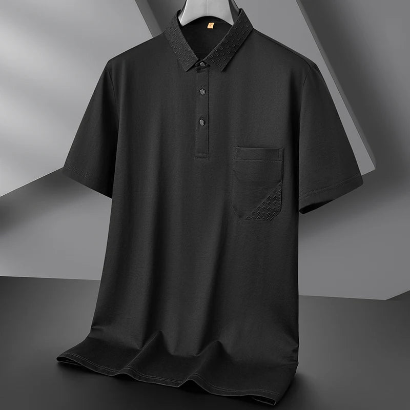 Graphite Textured Polo-Wilo Wale