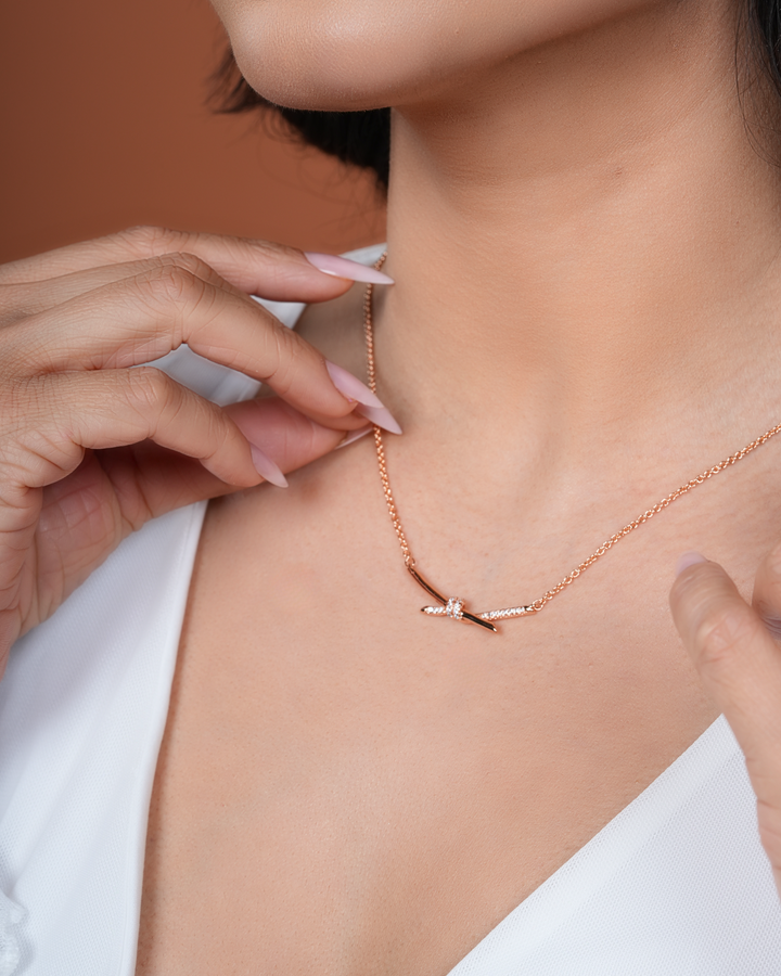 Diamond Knot Necklace