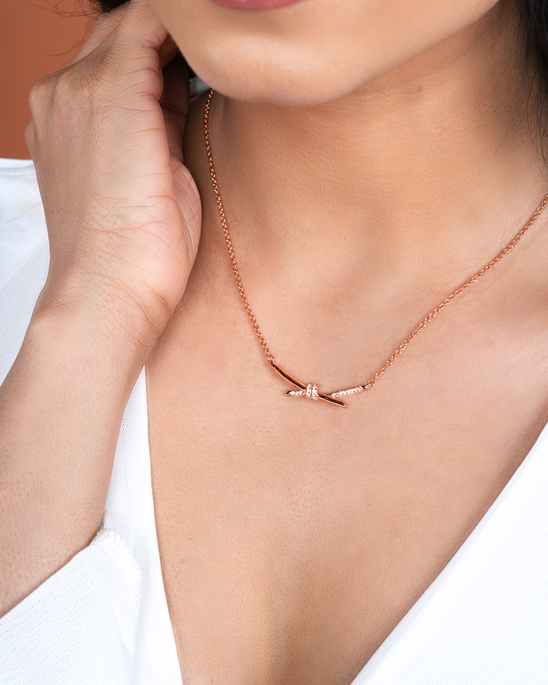 Diamond Knot Necklace