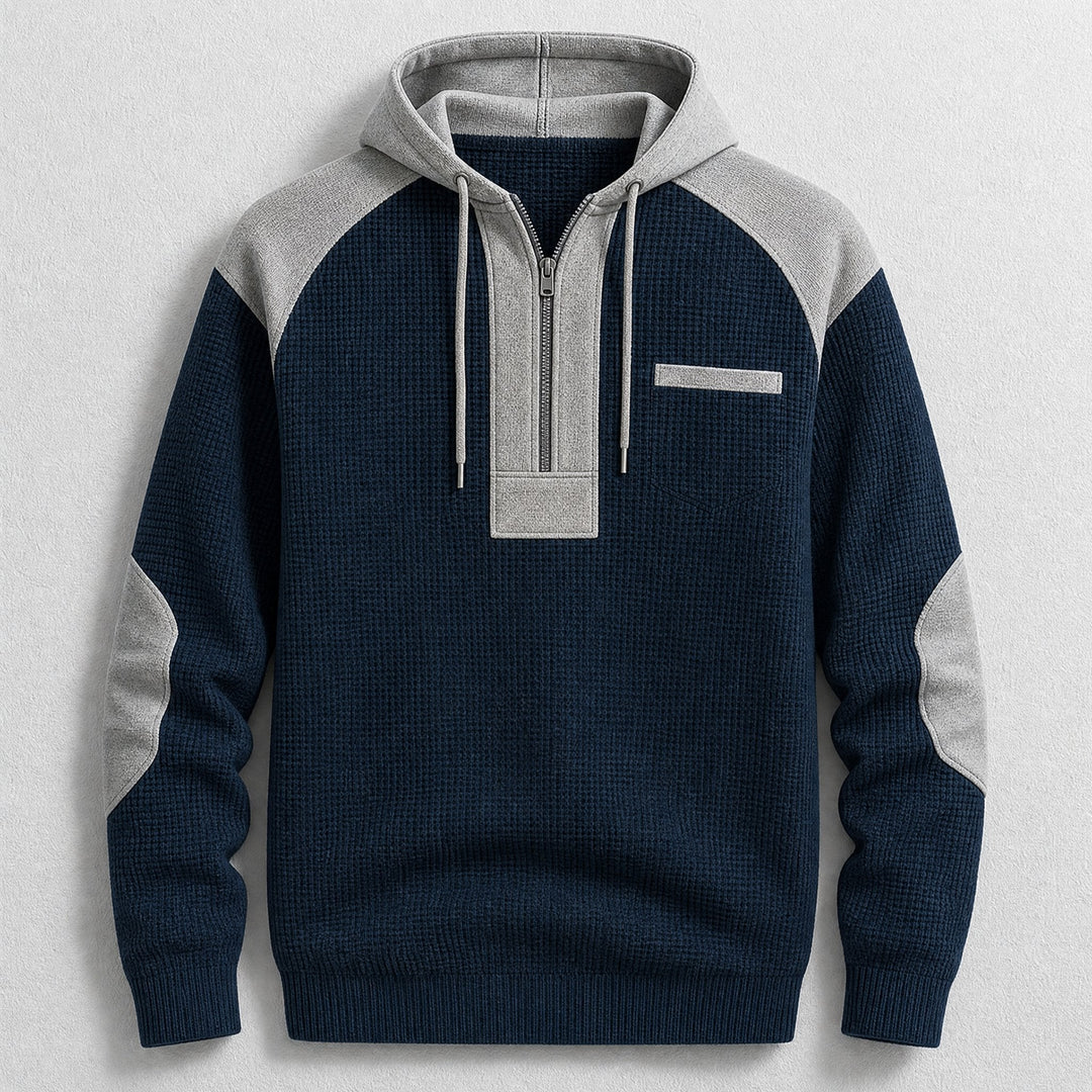 Bexley Waffle-Knit Pullover Hoodie