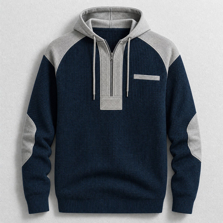 Bexley Waffle-Knit Pullover Hoodie