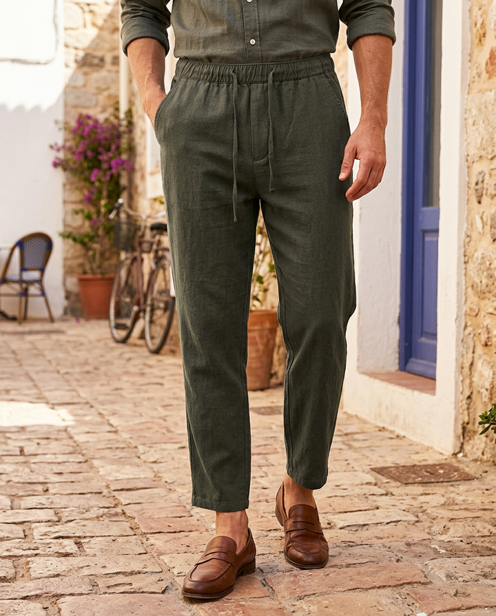 Marlow Relaxed Linen-Blend Trousers