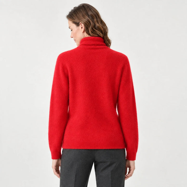 Elara Cashmere Mock-Neck Sweater