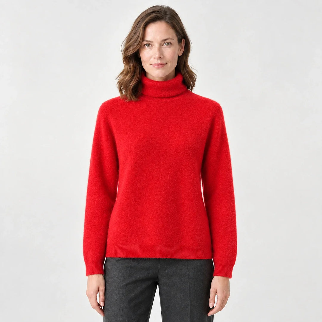 Elara Cashmere Mock-Neck Sweater