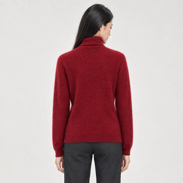 Elara Cashmere Mock-Neck Sweater