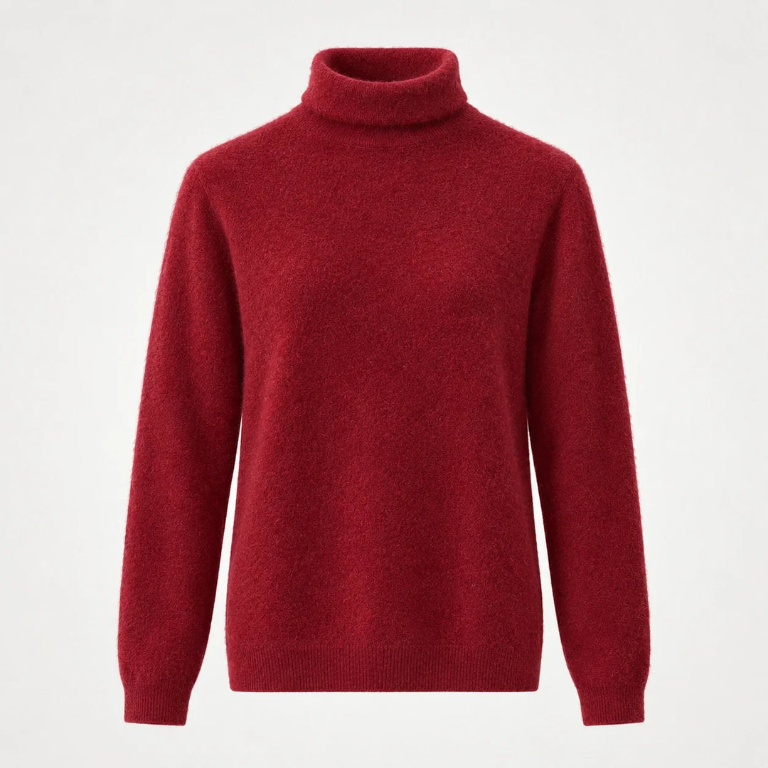 Elara Cashmere Mock-Neck Sweater