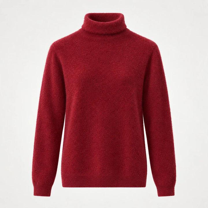 Elara Cashmere Mock-Neck Sweater