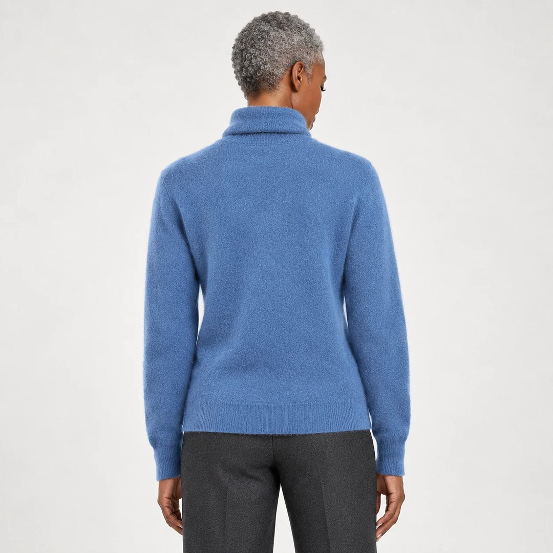 Elara Cashmere Mock-Neck Sweater