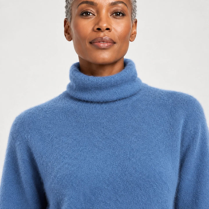 Elara Cashmere Mock-Neck Sweater