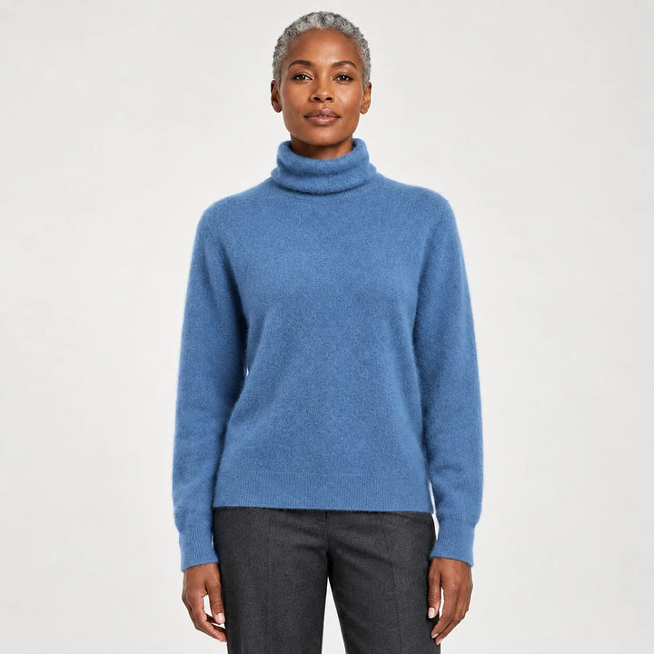 Elara Cashmere Mock-Neck Sweater