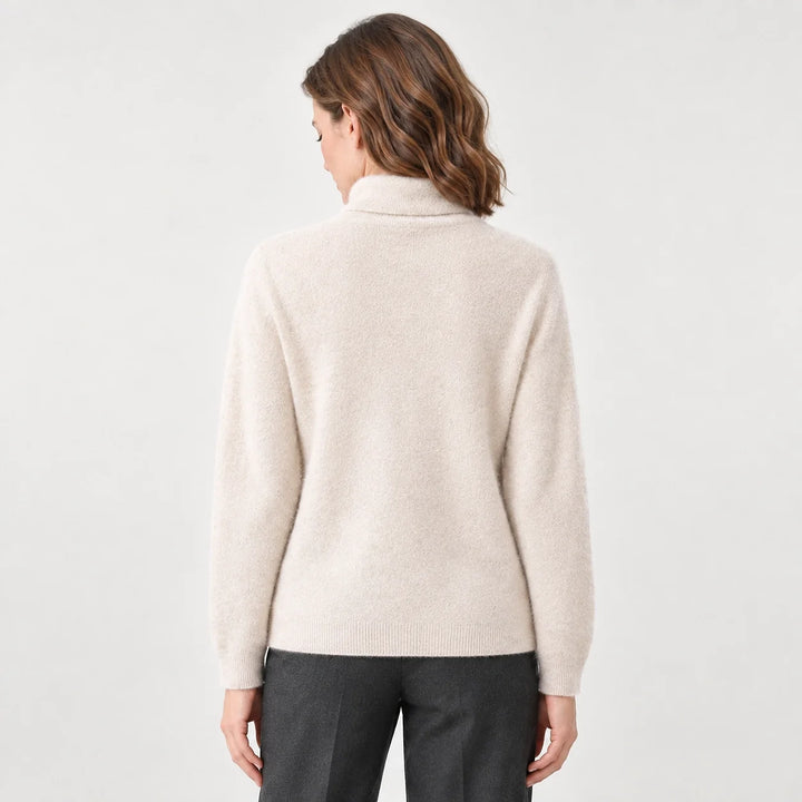 Elara Cashmere Mock-Neck Sweater