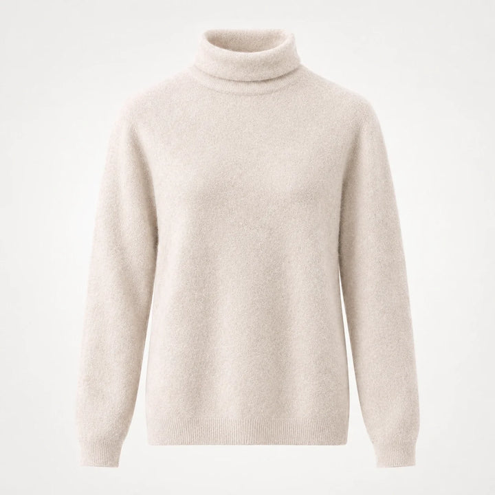 Elara Cashmere Mock-Neck Sweater
