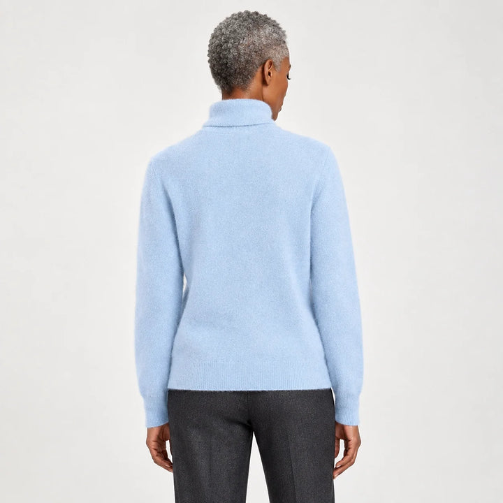Elara Cashmere Mock-Neck Sweater