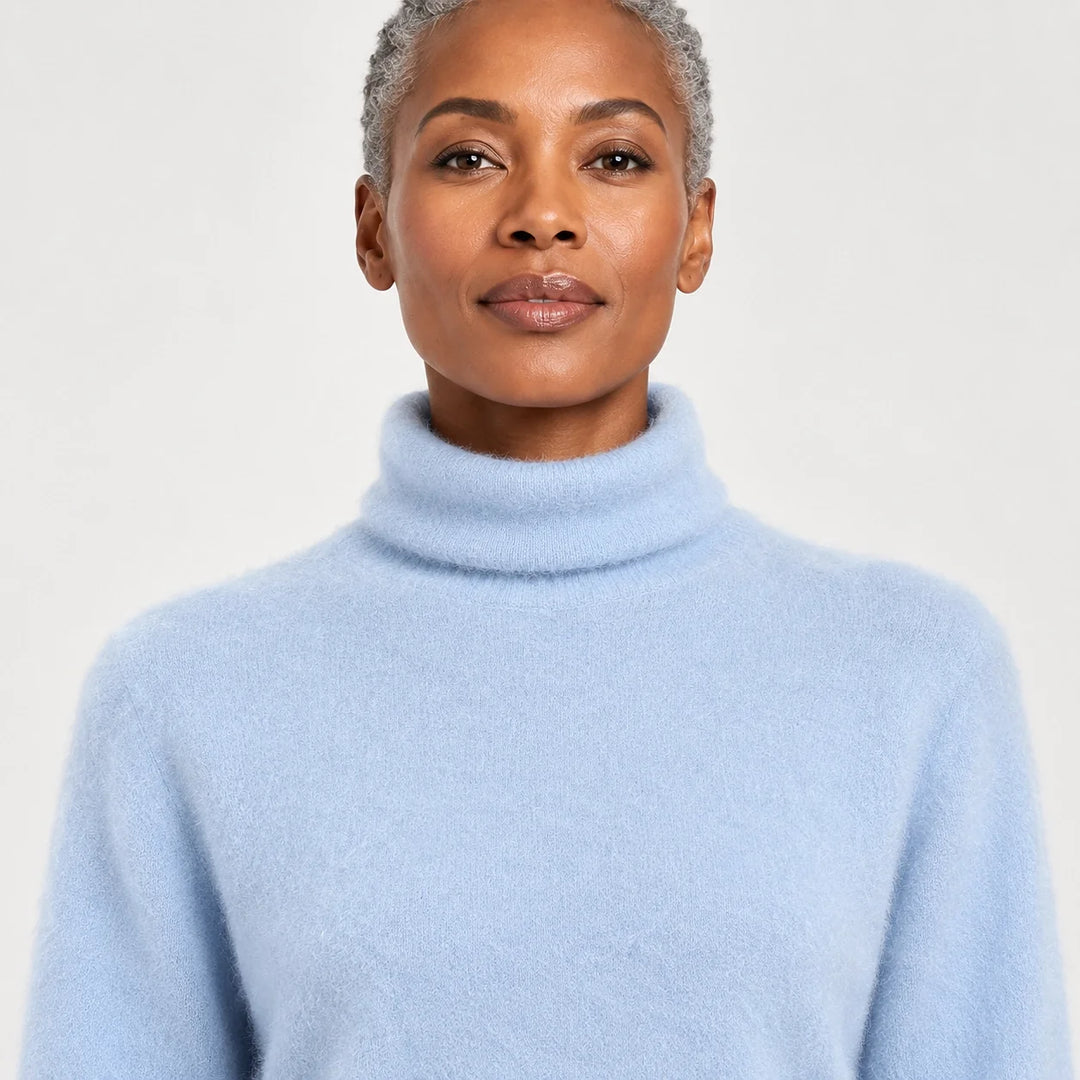 Elara Cashmere Mock-Neck Sweater