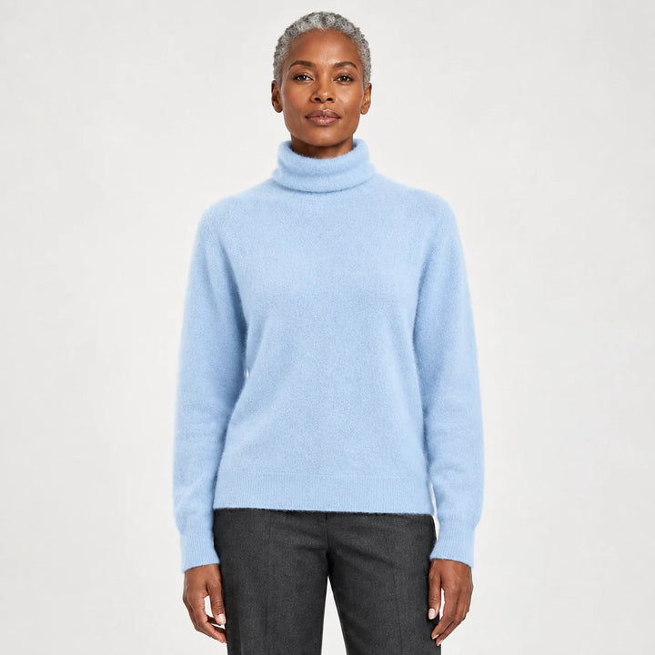 Elara Cashmere Mock-Neck Sweater