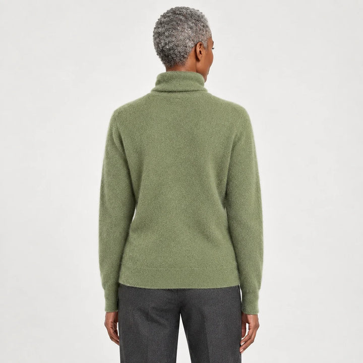 Elara Cashmere Mock-Neck Sweater