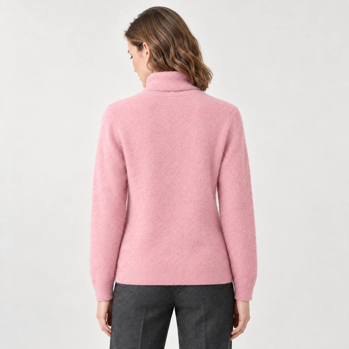 Elara Cashmere Mock-Neck Sweater
