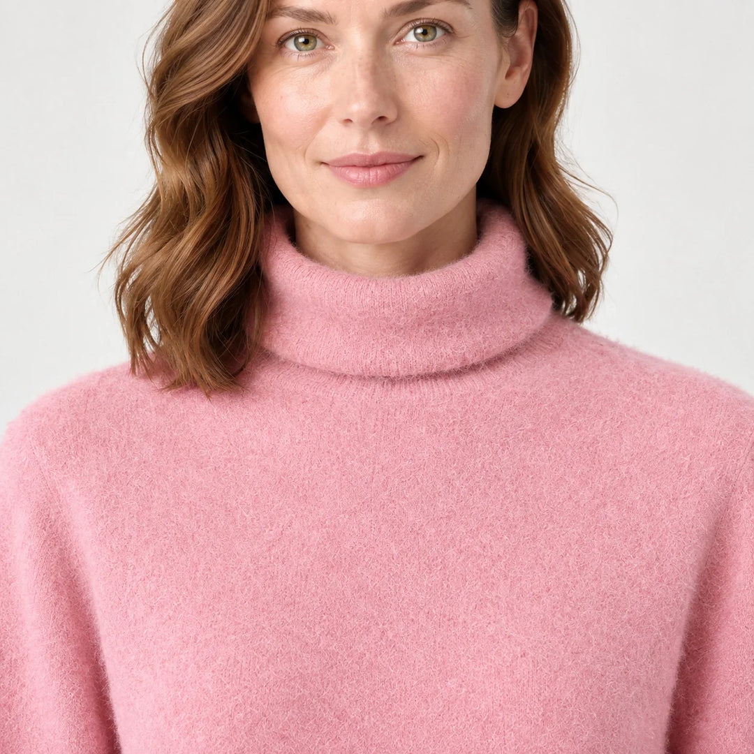 Elara Cashmere Mock-Neck Sweater