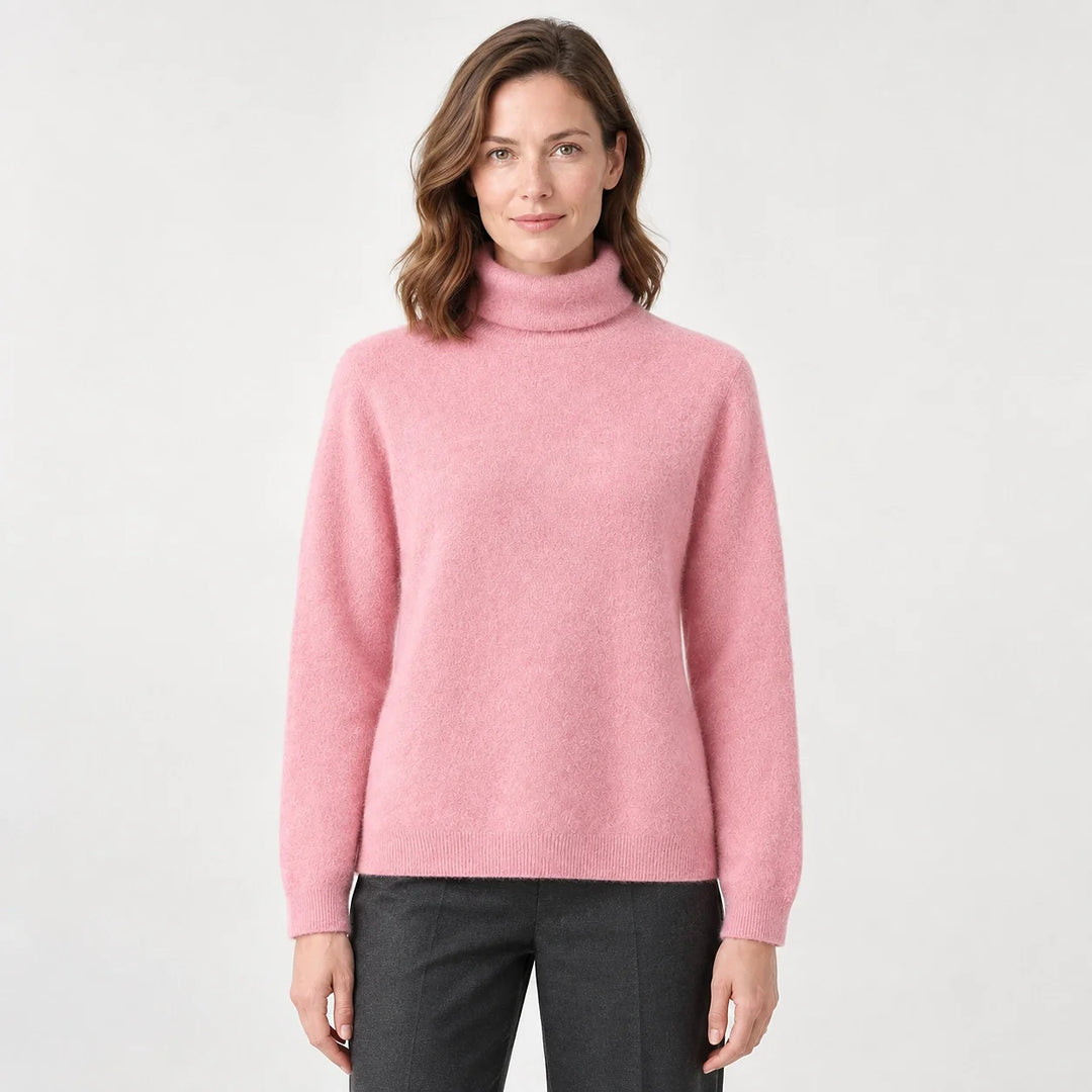 Elara Cashmere Mock-Neck Sweater