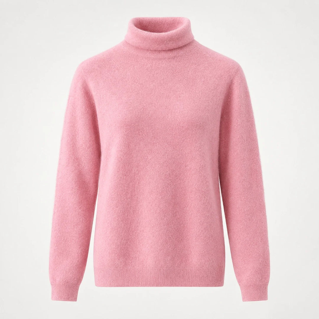 Elara Cashmere Mock-Neck Sweater