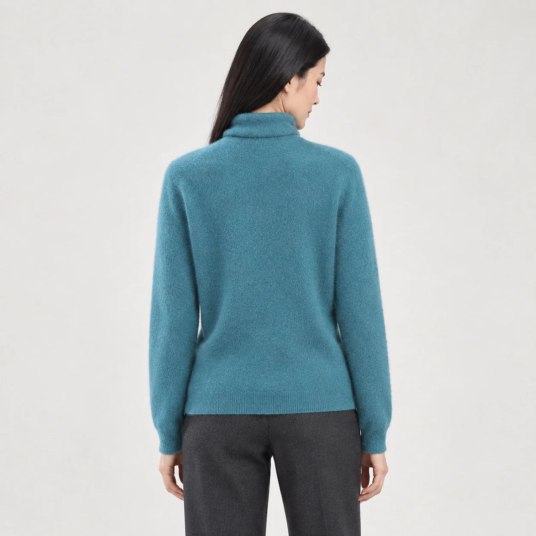 Elara Cashmere Mock-Neck Sweater