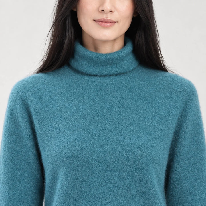 Elara Cashmere Mock-Neck Sweater
