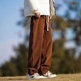 Corduroy Drawstring Pants-Wilo Wale