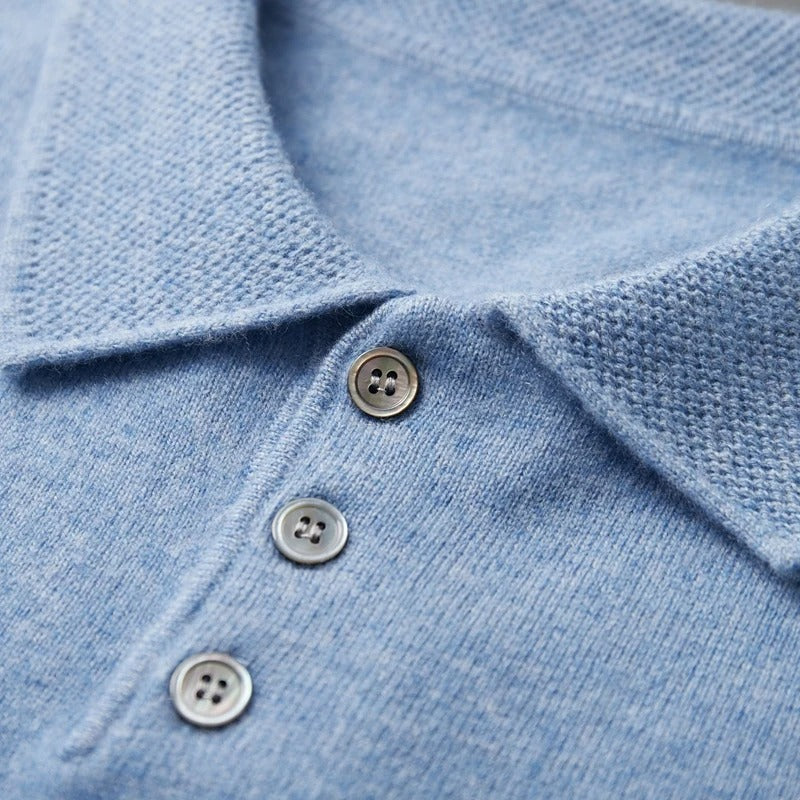 Heritage Cashmere Polo Shirt-Wilo Wale